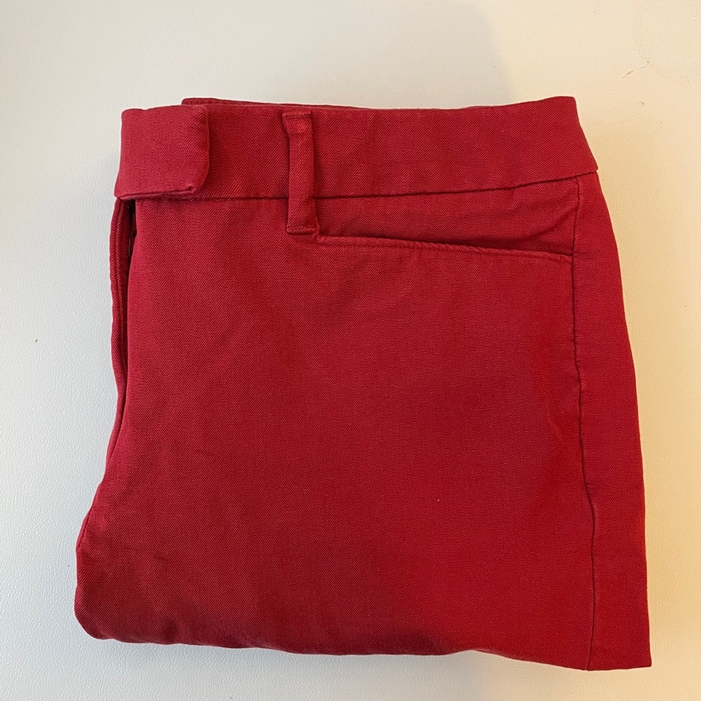 White House Black Market Red Slim Trousers Size 10